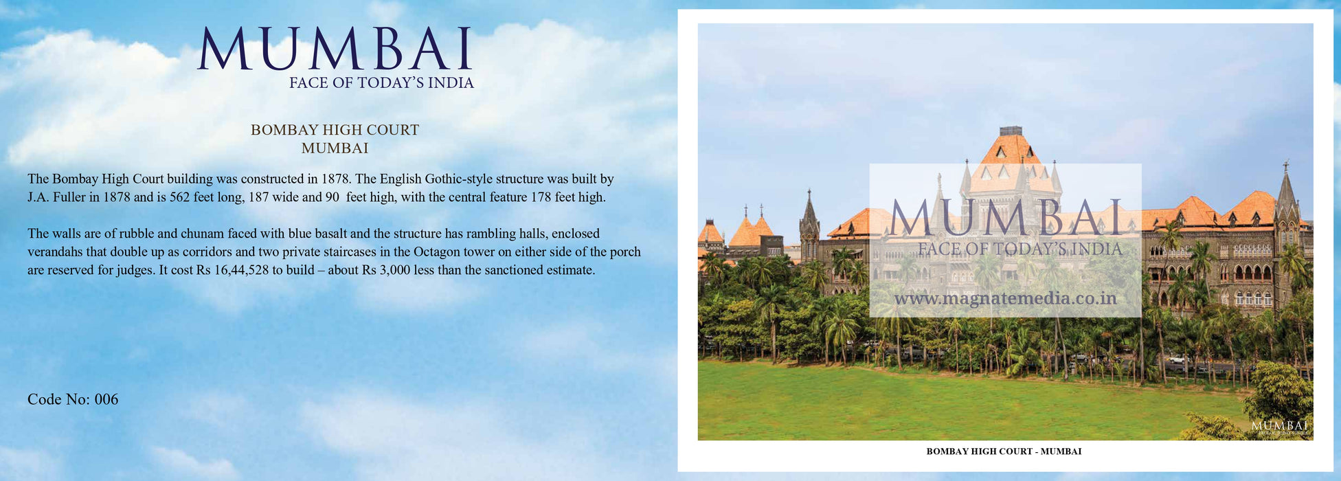 Bombay High Court & Iconic Mumbai Heritage Posters Collection