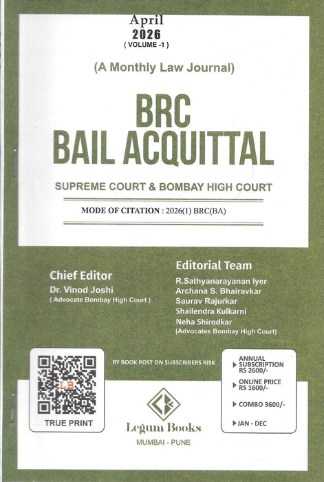 BRC Bail Acquittal - Annual Subscription 2026