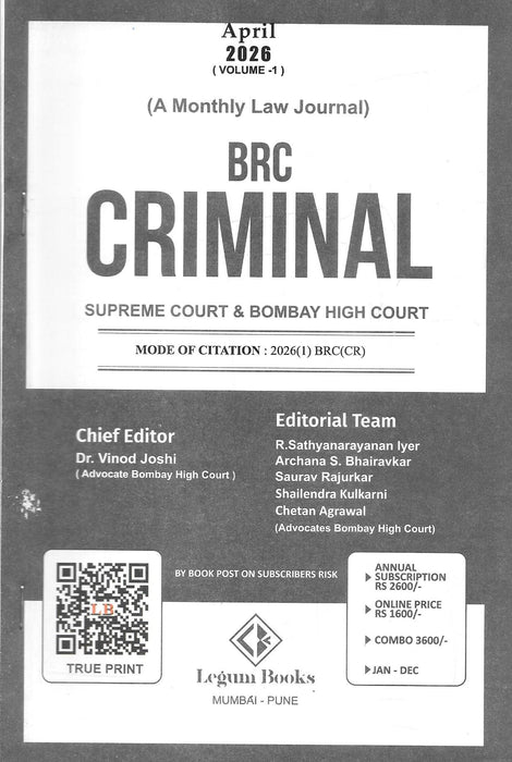 BRC Criminal - Annual Subscription 2026