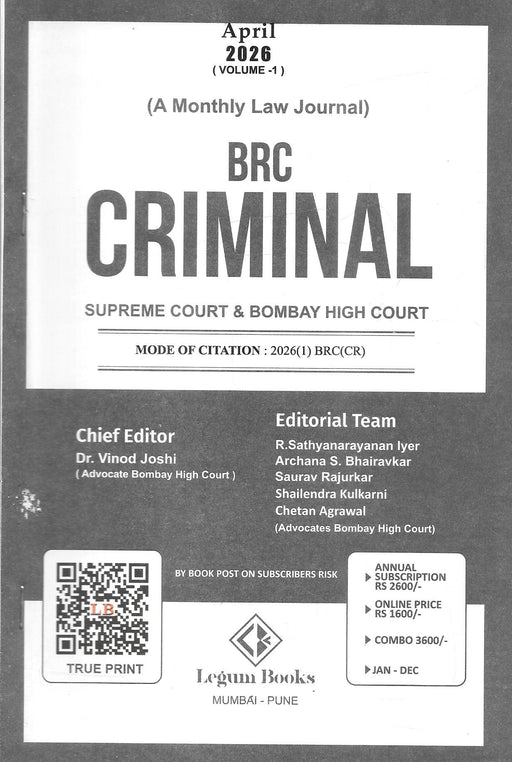 BRC Criminal - Annual Subscription 2026