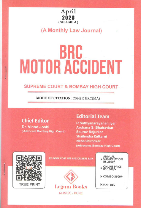BRC Motor Accident - Annual Subscription 2026