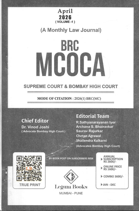 BRC MCOCA - Annual Subscription 2026