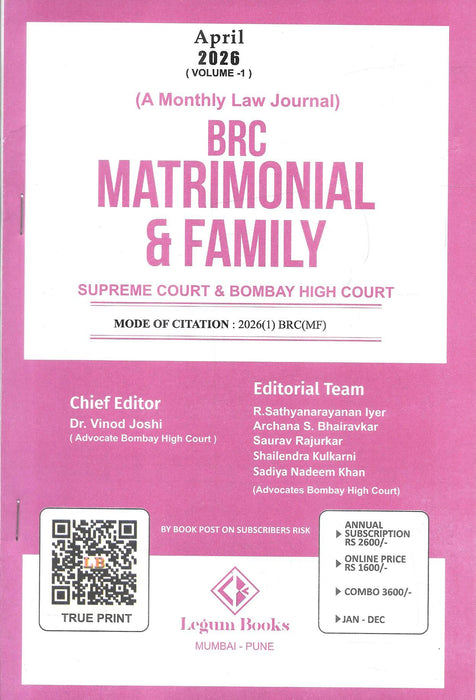BRC Matrimonial &amp; Family - Annual Subscription 2026