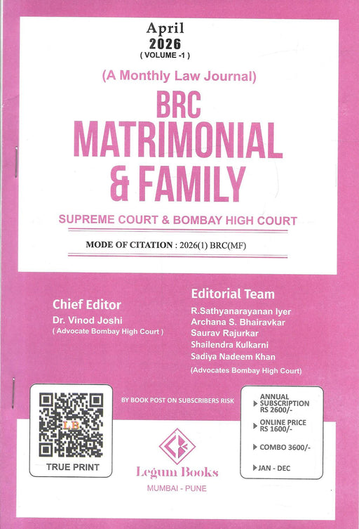 BRC Matrimonial &amp; Family - Annual Subscription 2026