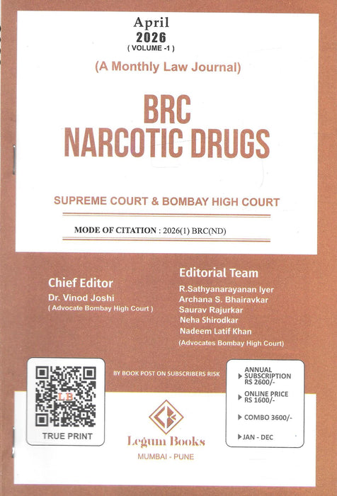 BRC Narcotic Drugs - Annual Subscription 2026