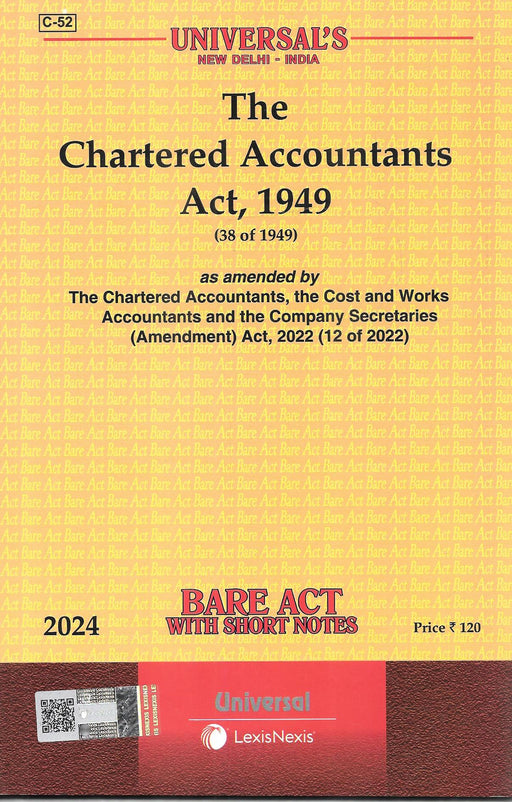 Universal's - The Chartered Accountants Act, 1949