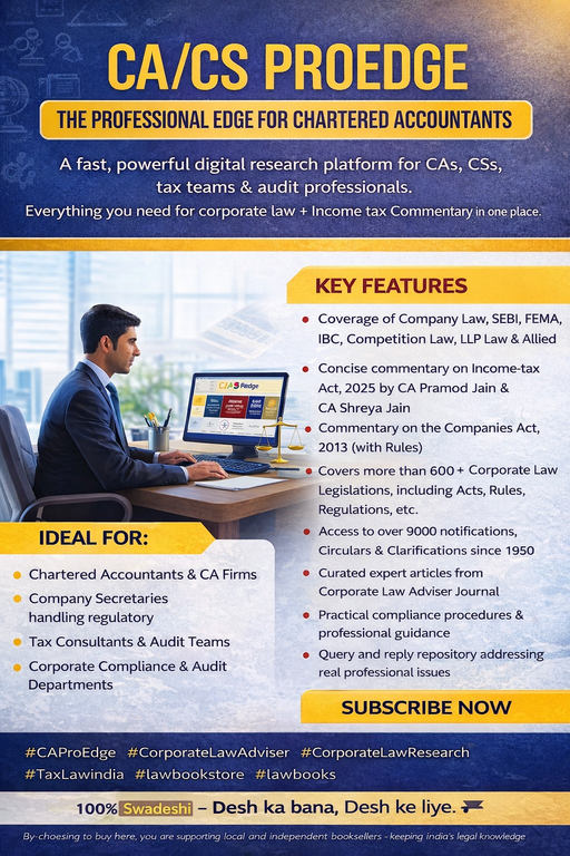 CA CS ProEdge Digital Research Platform for Chartered Accountants