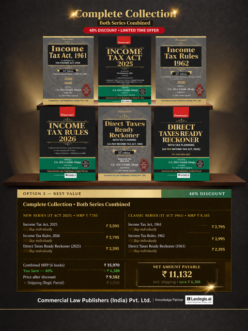 Complete Direct Tax Collection Combo (Income Tax Act 1961 and 2025 Series)