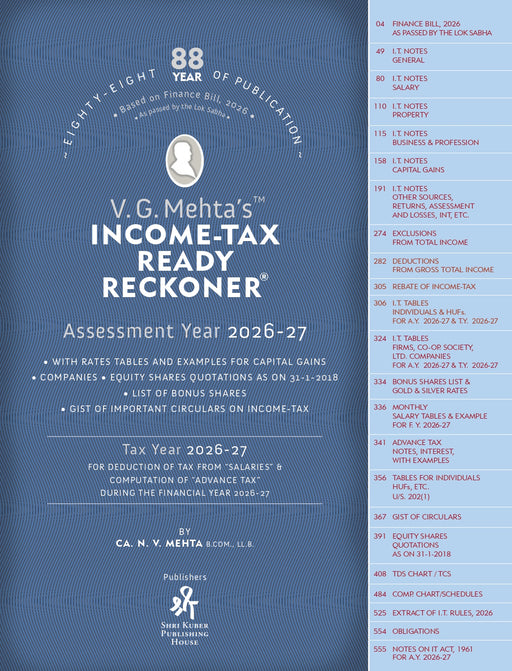Income Tax Ready Reckoner Assessment Year 2026-27