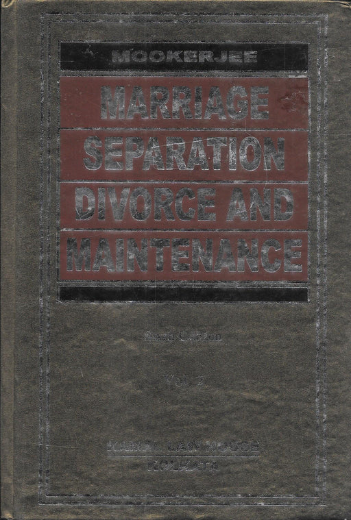 Marriage Separation Divorce And Maintenance (In 2 Volume)