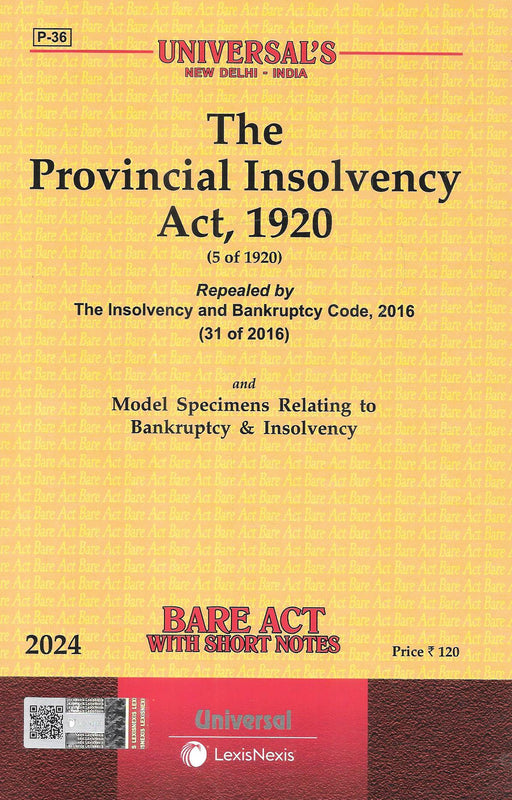 Universal's The Provincial Insolvency Act, 1920