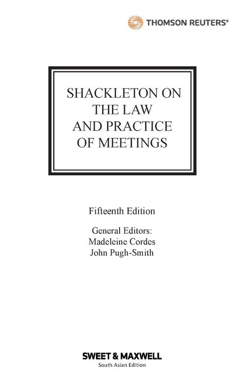 Shackleton on The Law and Practice of Meetings