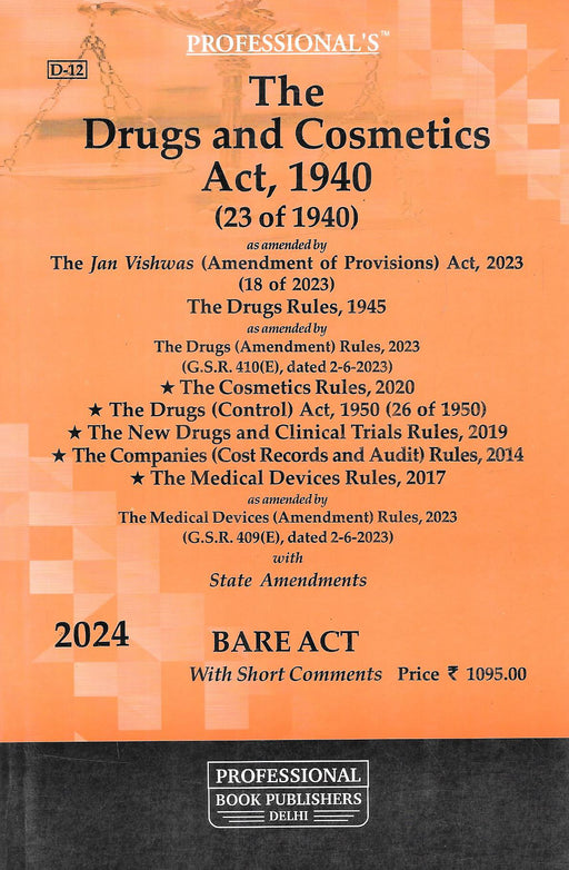 The Drugs and Cosmetics Act, 1940 (Bare-Act)