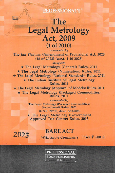 The Legal Metrology Act, 2009