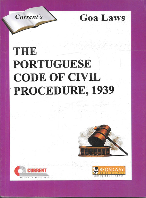 Cover of The Portuguese Code of Civil Procedure, 1939 by Venkatesh R. Tamba, a Goa law reference book governing civil procedure, inventory proceedings, and succession-related litigation under Portuguese legal framework.