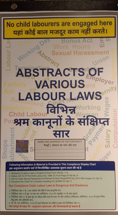Abstracts of Various Labour Laws other than State of Maharashtra (English - Hindi)