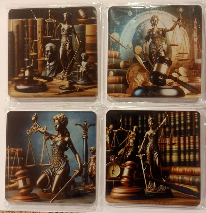 Coasters for Law Office - Set of 4