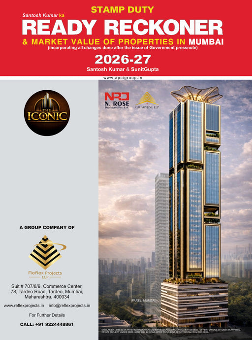 Cover of Stamp Duty Ready Reckoner Mumbai 2026 27 showing updated property market values and stamp duty guidelines useful for lawyers chartered accountants developers and real estate professionals