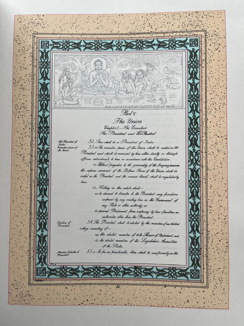 Constitution of India Calligraphic Illuminated Collector Edition – M&J ...