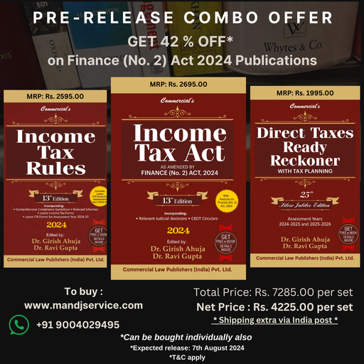 Combo - Income Tax Act | Income Tax Rules | Direct Taxes Ready Reckoner - 2024