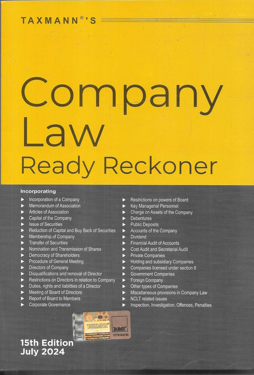 Company Law Ready Reckoner