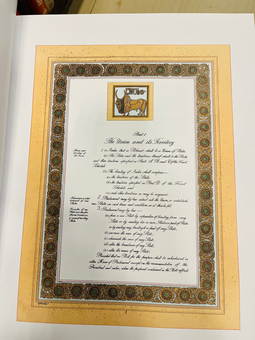 Constitution of India (Calligraphic and Illuminated Copy) [Hardcover]