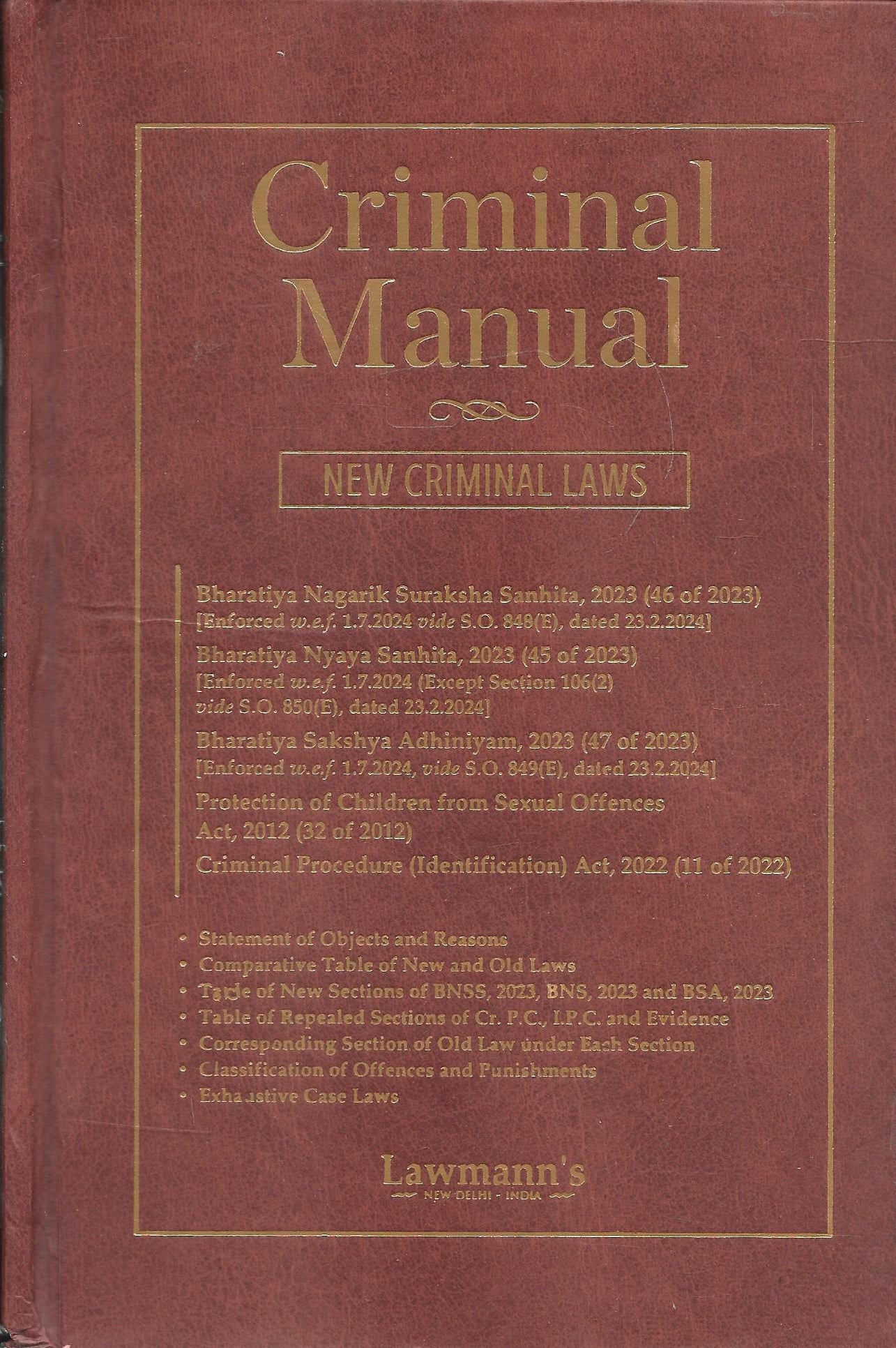 Criminal Manual - New Criminal Laws – M&J Services - The Eclectic Law ...
