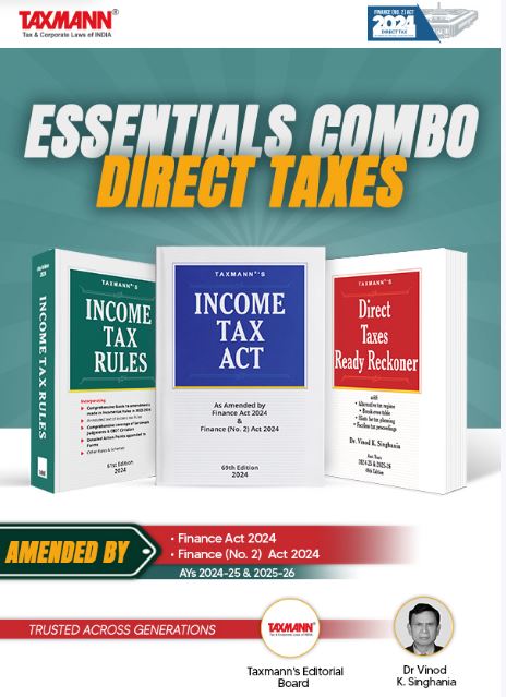 Direct Tax Combo | Income Tax Act, Income Tax Rules & Direct Taxes Ready Reckoner | Finance (No. 2) Act 2024 Edition | AYs 2024-25 & 2025-26 | Set of 3 Books