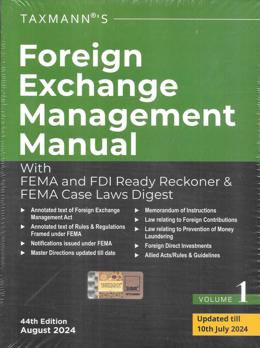 Foreign Exchange Management Manual with FEMA and FDI Ready Reckoner & FEMA Case Laws Digest | Set of 2 Volumes