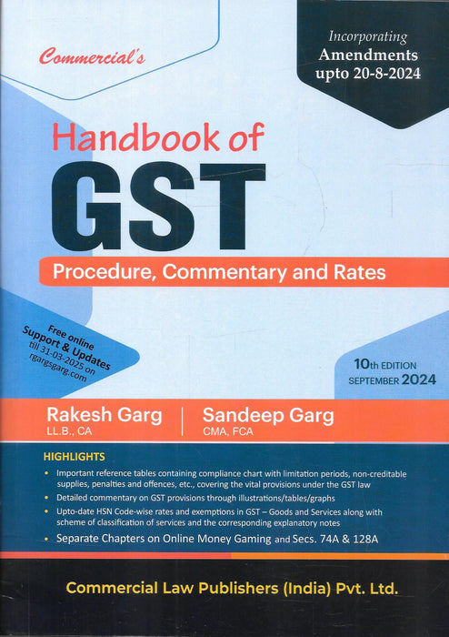 Handbook Of GST Procedure , Commentary And Rates