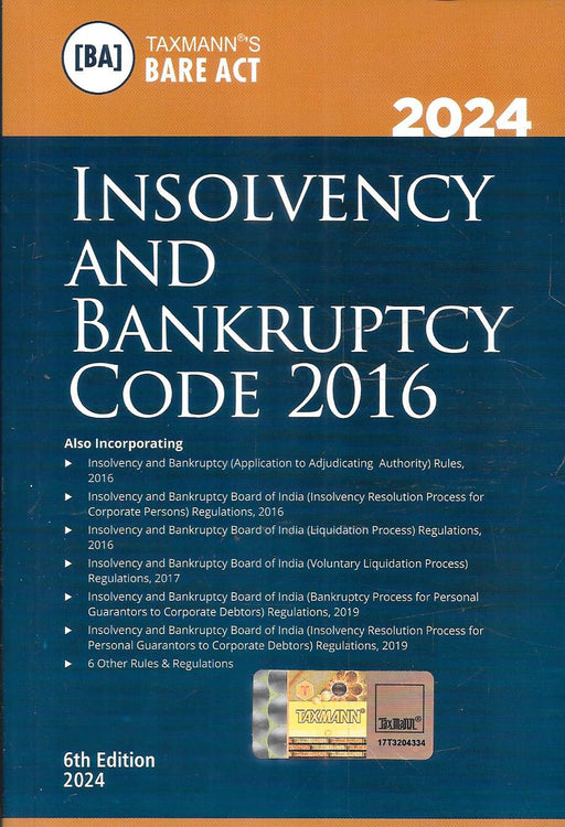 Insolvency and Bankruptcy Code 2016 – POCKET | Bare Act