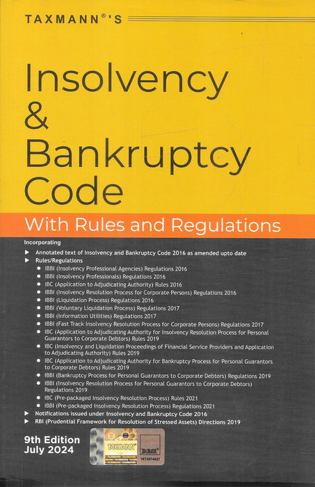 Insolvency and Bankruptcy Code with Rules and Regulations