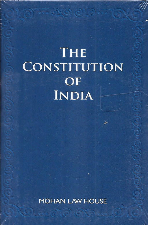 Pocket-sized leather-bound edition of the Constitution of India published by Mohan Law House, printed on thin Bible paper for durability, portability, and everyday professional use.
