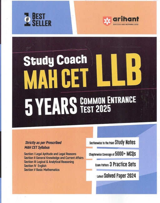 Study Coach MAH CET LLB 5 Years Common Entrance Test 2025