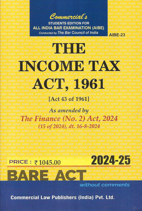 The Income Tax Act, 1961 (Bare-Act) Pocket For AIBE Exams