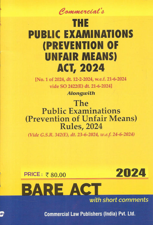 The Public Examinations (Prevention Of Unfair Means) Act , 2024