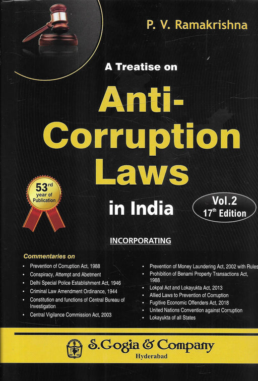 A Treatise on Anti Corruption Laws in India In 2 Volumes