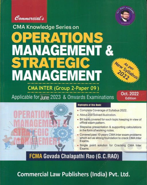 Operations Management and Strategic Management - CMA Inter Group 2 Paper 9