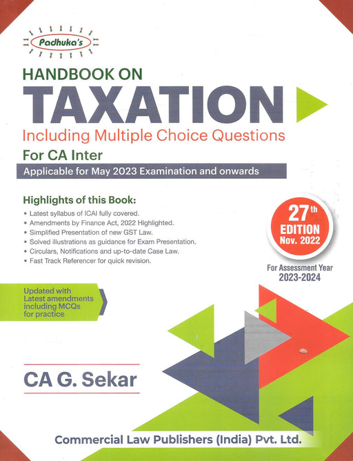 Padhuka Handbook on Taxation for CA Inter