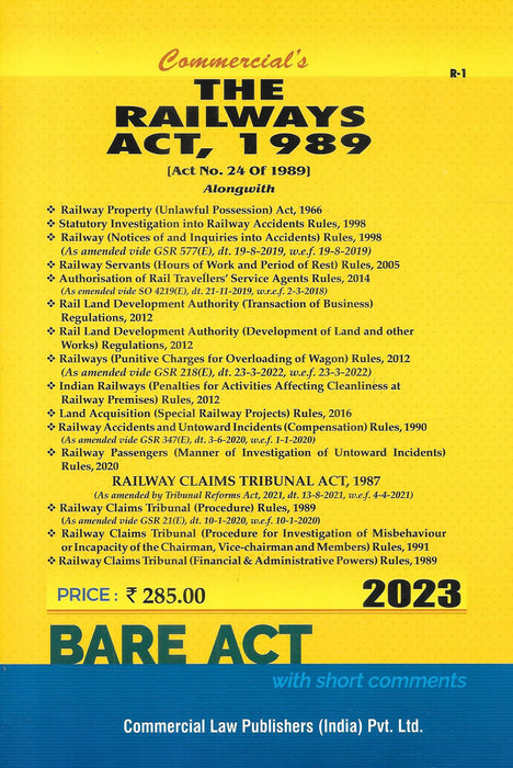 The Railways Act , 1989 (Bare Act)