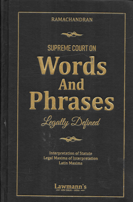 Supreme Court On Words And Phrases Legally Defined