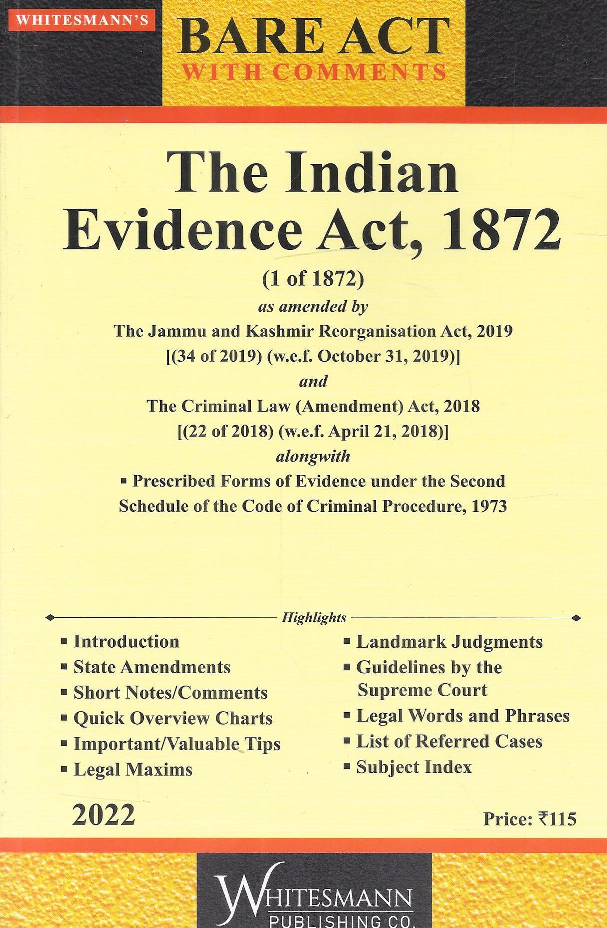 The Indian Evidence Act 1872 Bare Act 8319