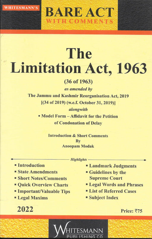 The Limitation Act, 1963(Bare Act)