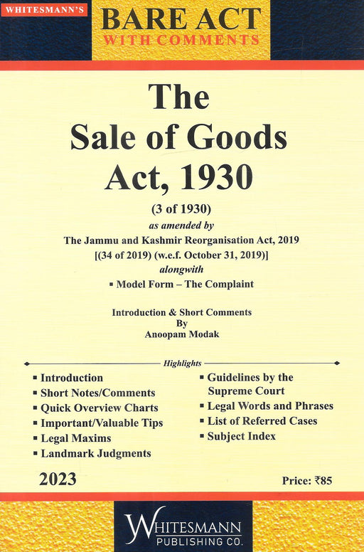 The Sale of Goods Act , 1930 - Bare Act