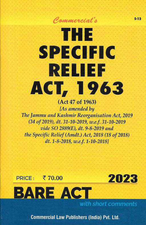 The Specific Releif Act, 1963