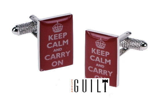 Cufflinks - Keep Calm & Carry On