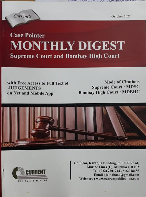 Monthly Digest - Supreme Court and Bombay High Court