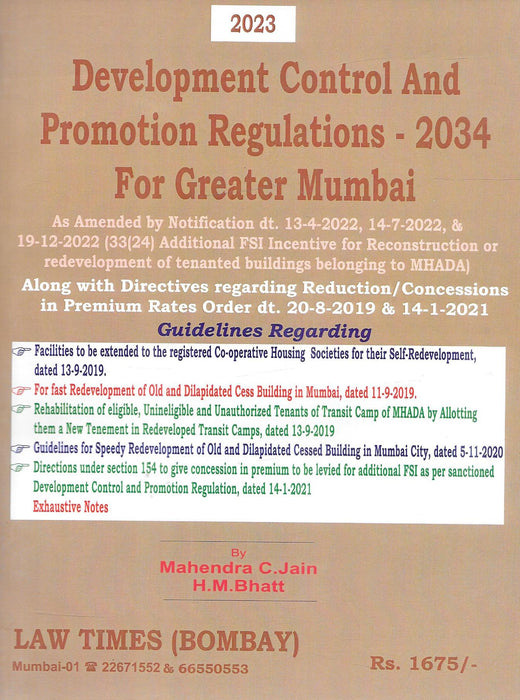 Development Control and Promotion Regulations for Greater Mumbai 2034