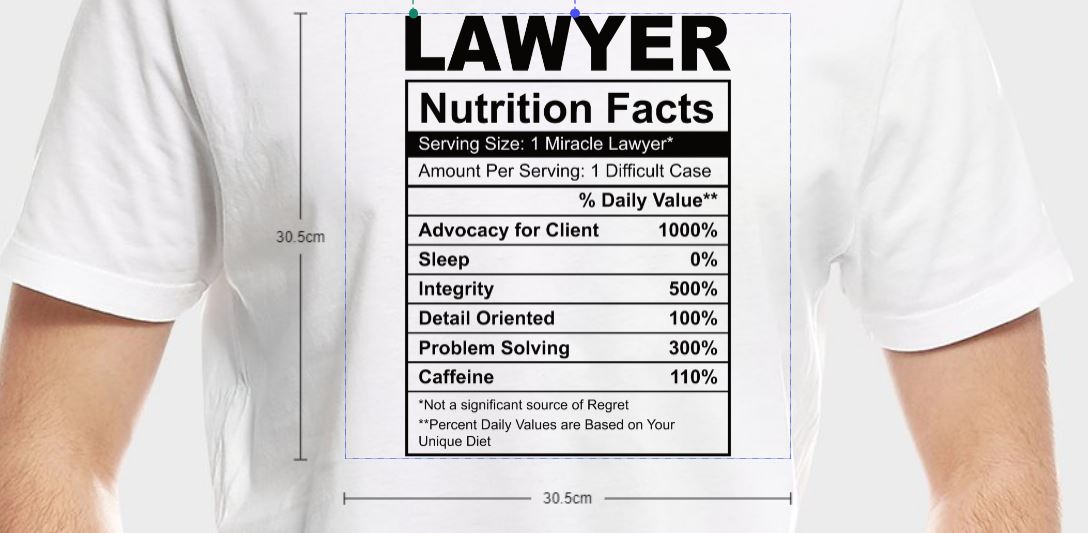Lawyer Nutrition Facts - Men's Cotton T-Shirt