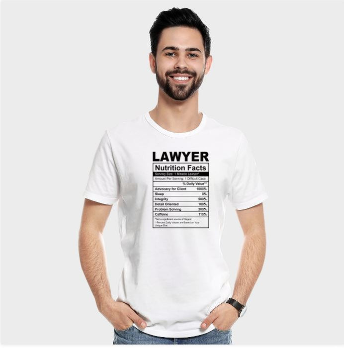 Lawyer Nutrition Facts - Men's Cotton T-Shirt